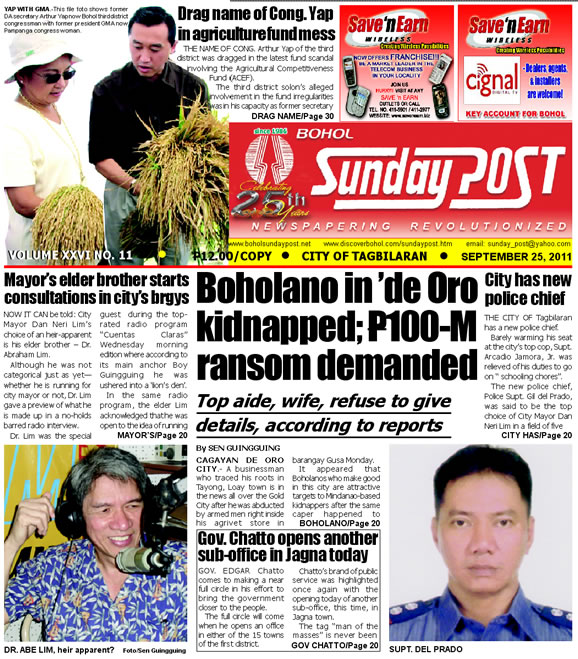 Bohol News, Online news in Bohol, leading bohol newspaper