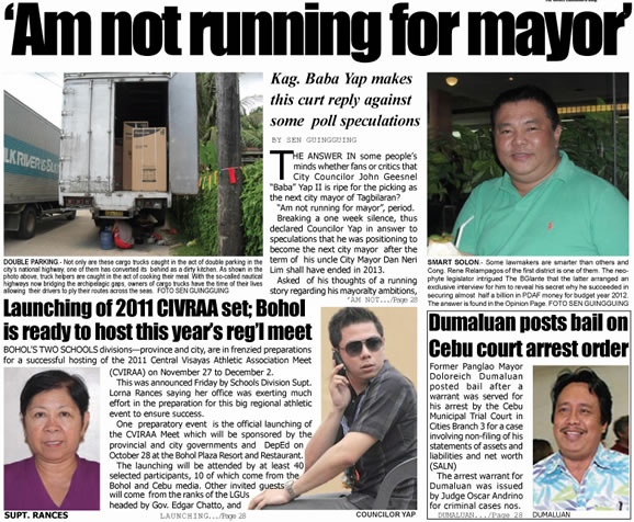 Bohol News, Online news in Bohol, leading bohol newspaper