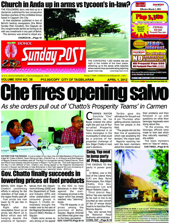 Bohol News, Online news in Bohol, leading bohol newspaper