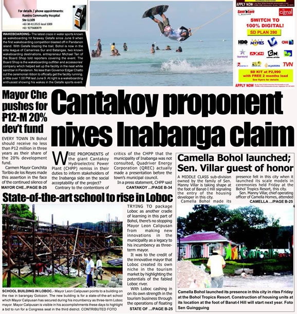 Bohol News, Online news in Bohol, leading bohol newspaper