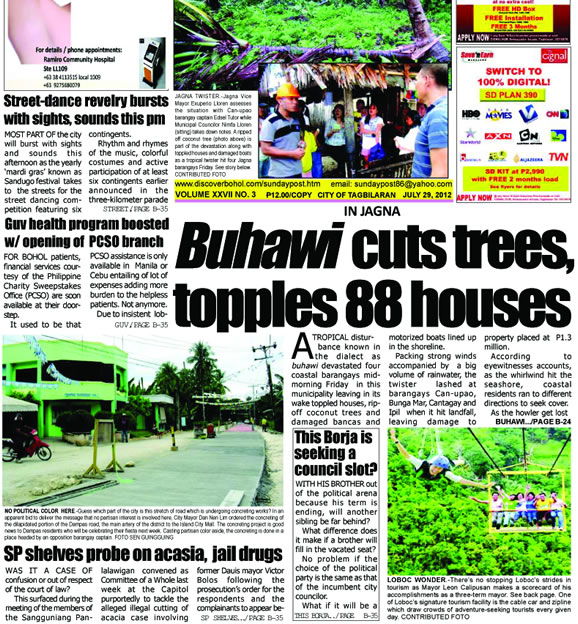 Bohol News, Online news in Bohol, leading bohol newspaper