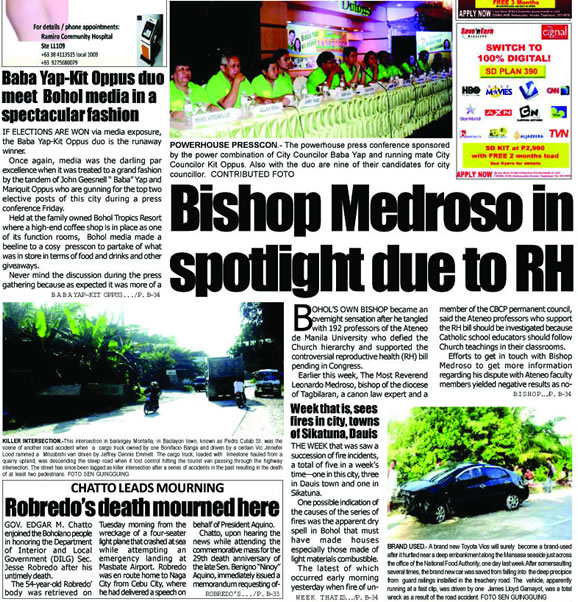 Bohol News, Online news in Bohol, leading bohol newspaper