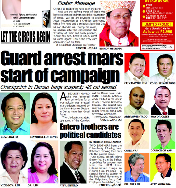 Bohol Sunday Post - Bohol Newspaper - Bohol news online - Bohol online news - Bohol latest news - Bohol news update - Bohol breaking news - What's happening in Boho