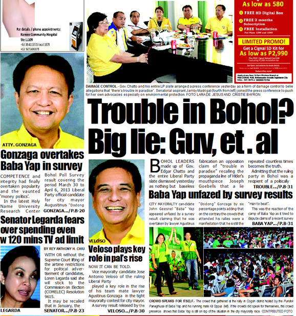 Bohol Sunday Post - Bohol Newspaper - Bohol news online - Bohol online news - Bohol latest news - Bohol news update - Bohol breaking news - What's happening in Boho