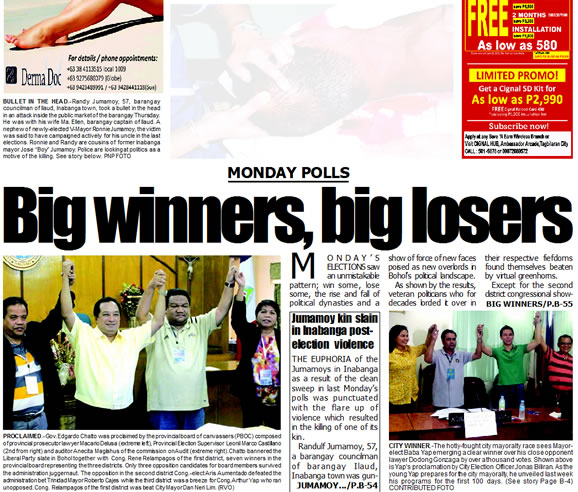 Bohol Sunday Post - Bohol Newspaper - Bohol news online - Bohol online news - Bohol latest news - Bohol news update - Bohol breaking news - What's happening in Boho