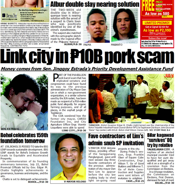 Bohol Sunday Post - Bohol Newspaper - Bohol news online - Bohol online news - Bohol latest news - Bohol news update - Bohol breaking news - What's happening in Boho