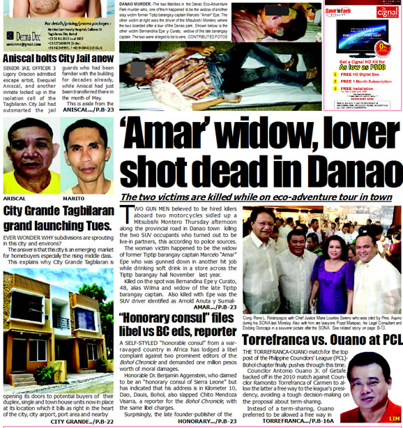 Bohol Sunday Post - Bohol Newspaper - Bohol news online - Bohol online news - Bohol latest news - Bohol news update - Bohol breaking news - What's happening in Boho