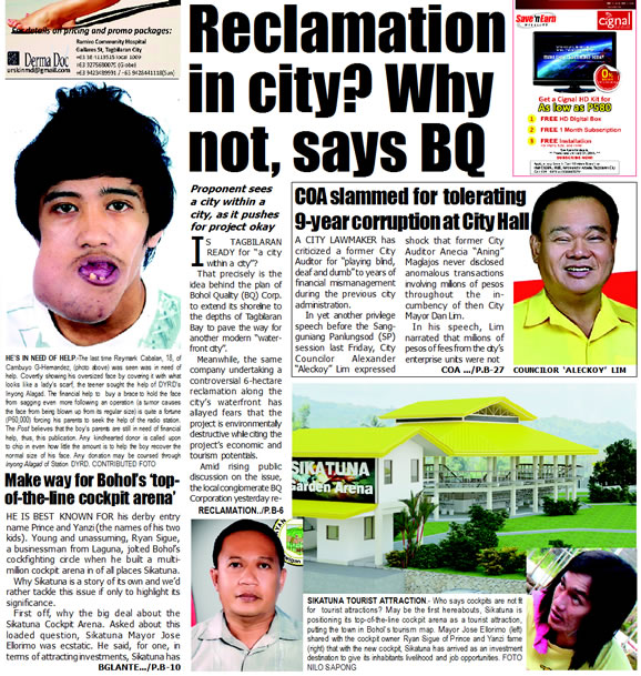 Bohol Sunday Post - Bohol Newspaper - Bohol news online - Bohol online news - Bohol latest news - Bohol news update - Bohol breaking news - What's happening in Boho