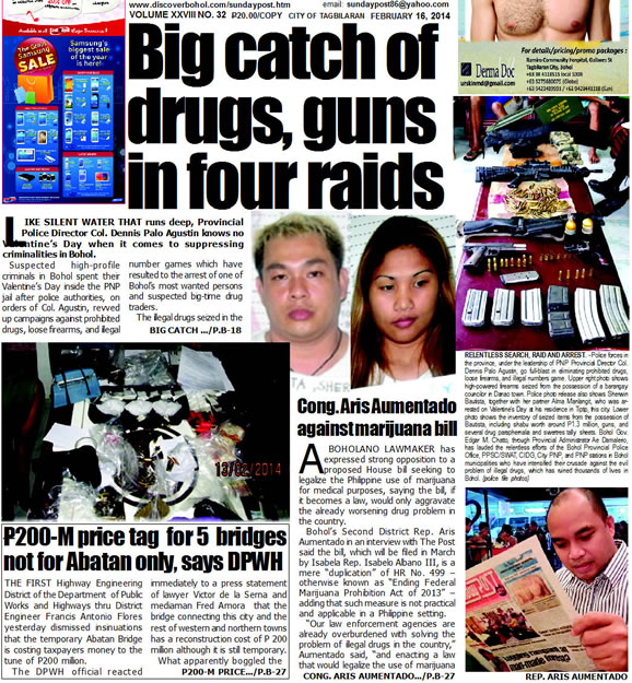 Bohol Sunday Post - Bohol Newspaper - Bohol news online - Bohol online news - Bohol latest news - Bohol news update - Bohol breaking news - What's happening in Bohol, Bohol earthquake